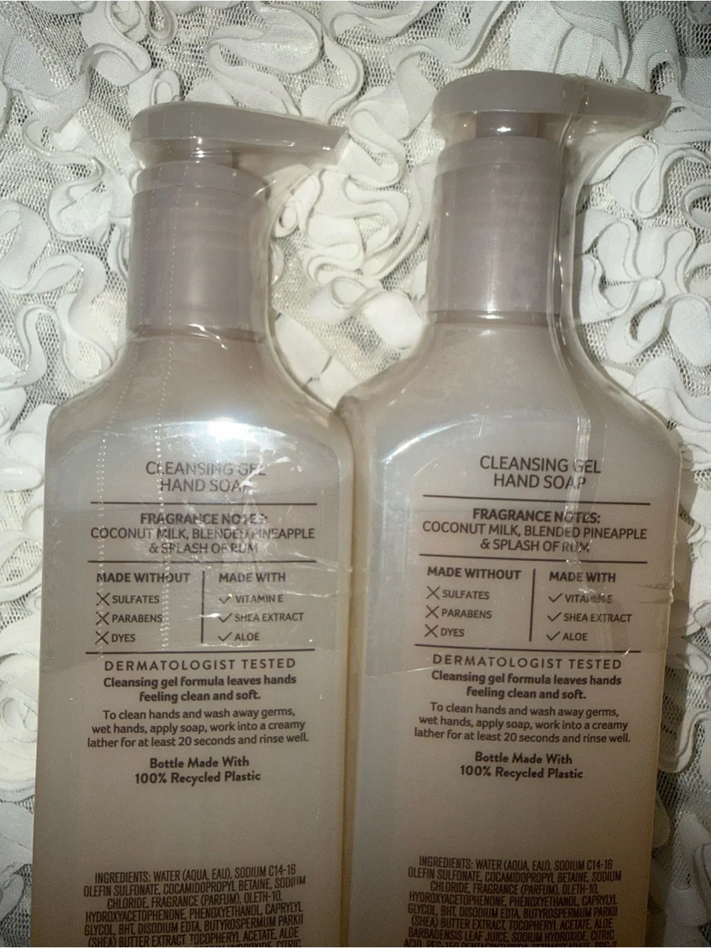 BNWT! Bath & Body Works Coconut Piña Colada Cleansing Gel Hand Soap - 2 Pack